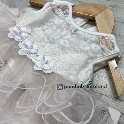 سارافون مجلسی نوزاد گیپور طرح گل