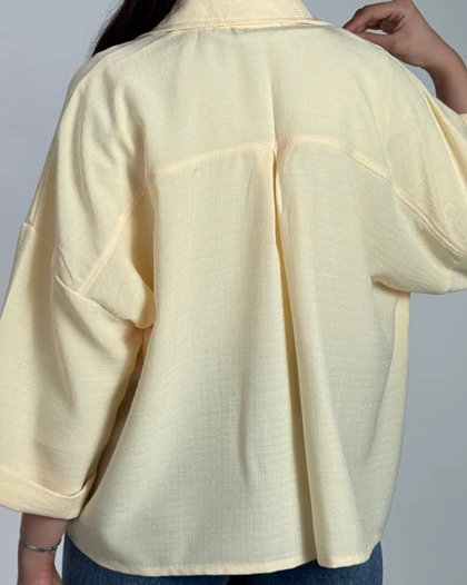 شومیز شانتون دو جیب  کد 500527