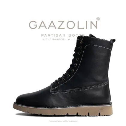 بوت پارتیزان گازولین مشکی شبرو - GAAZOLIN Partisan Boots Night Ranger W