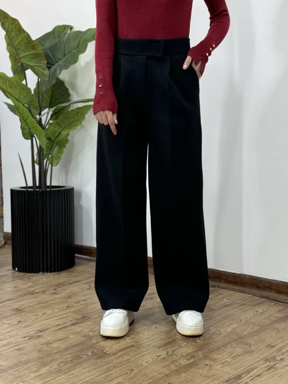 شلوار فوتر نیم بگ مشکی آدنا