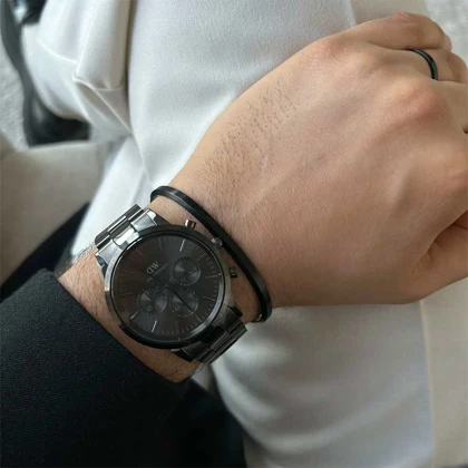 ساعت دنیل ولینگتون مردانه سه موتوره تمام مشکی DW-5428-G