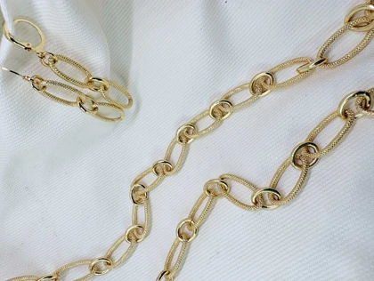 سرویس کامل برند شین مدل «حلقه‌های زرین» | ترکیب ساده و تراش‌دار با گارانتی 1 ساله