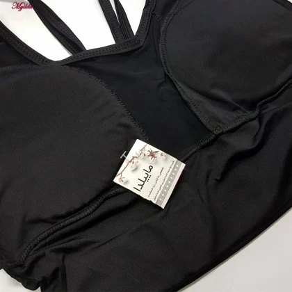 نیم‌تنه ورزشی زنانه مدل پددار بند ضربدری کد 5485-466