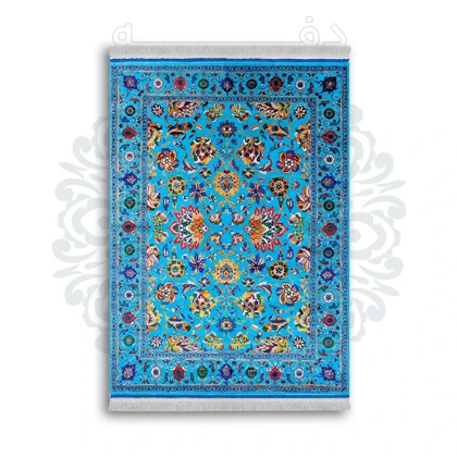 *جدید* فرشینه از جنس پارچه شانل مخمل ترک طرح فانتزی برند دفه کد 517