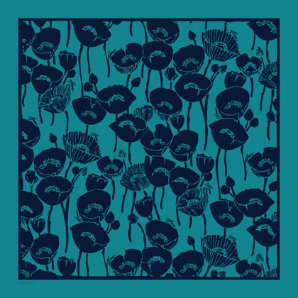 روسری ابریشم توییل گلباران