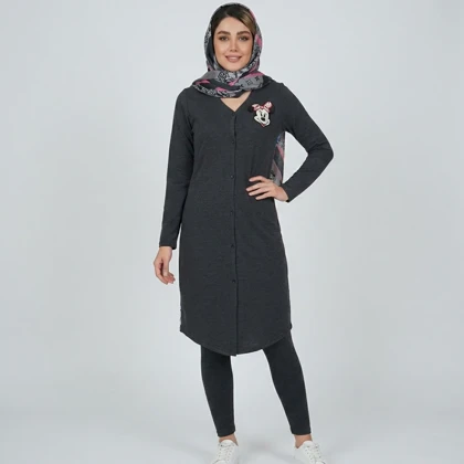 مانتو زنانه پاییزه طرح میکی موس وارداتی کد 176