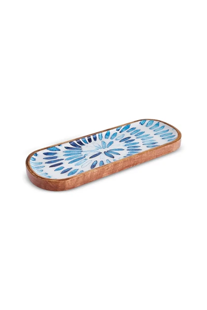 ظرف سرو Karaca Home مدل Mango چوبی - آبی