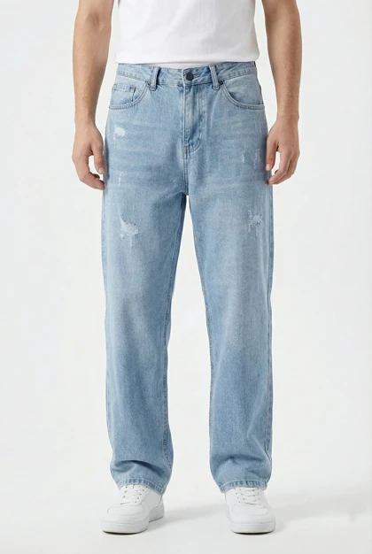 شلوار بگ مردانه یخی سنگ شور با کیفیت بالا MB366