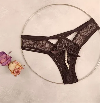 شورت توری مشکی زنجیر دار (فری سایز)