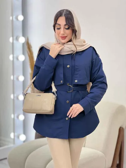 بارانی ژیله دکمه دار روژین