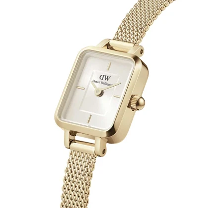 خرید ساعت دنیل ولینگتون زنانه مدل DW-4920-L بند حصیری طلایی صفحه نباتی