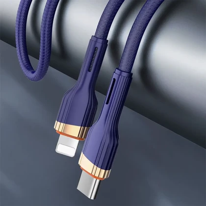 کابل تایپ سی به لایتنینگ الدنیو LDNIO مدل LC641i توان 30 وات یک متری