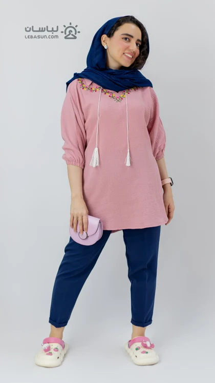 تونیک یقه گلی