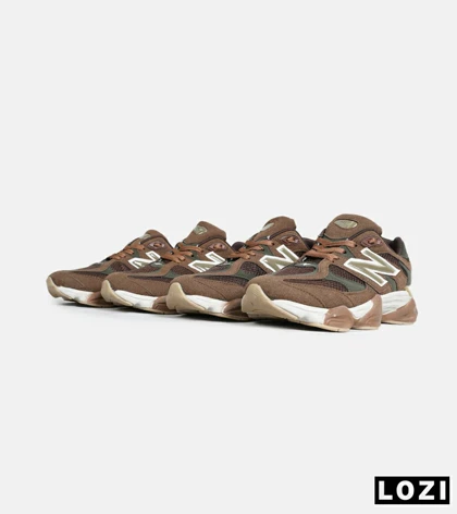 کفش کتانی مردانه و زنانه قهوه ای سبز NEW BALANCE 9060 مدل 7032