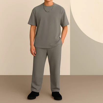 ست اسپرت بگ – تیشرت و شلوار خاکستری