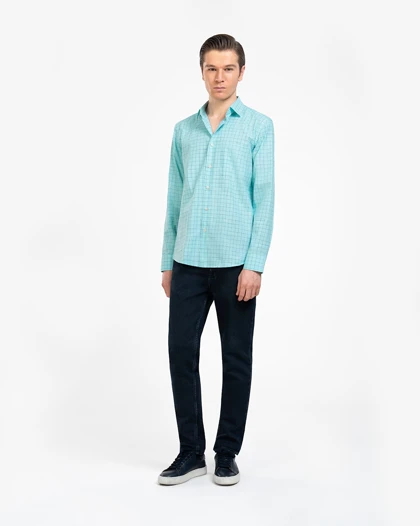 پیراهن مردانه چهارخانه کد 1810