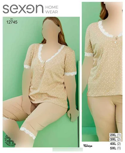 تیشرت و شلوارک سایز بزرگ سکسن