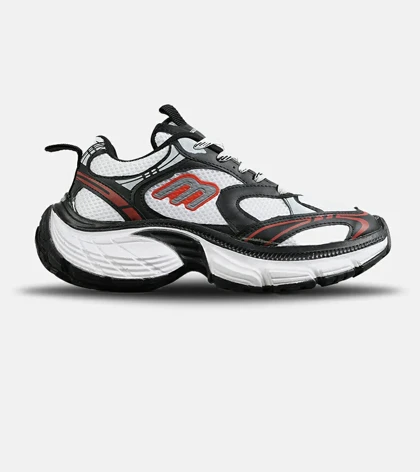 کفش کتانی مردانه سفید مشکی قرمز BALENCIAGA مدل 7949