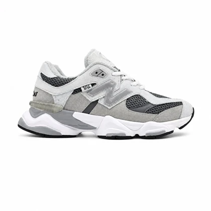 کفش و کتانی مردانه چرم طبیعی مدل نیوبالانس 9060 NEW BALANCE رنگ طوسی کد 4113