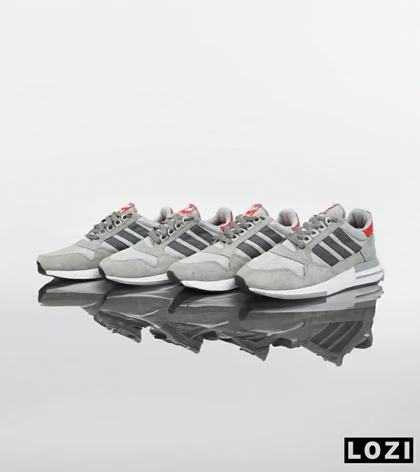 کفش کتانی مردانه طوسی سفید آدیداس adidas ZX 500
