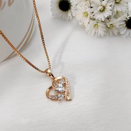 پلاک قلب الماسی love نگین‌دار ژوپینگ کد 266