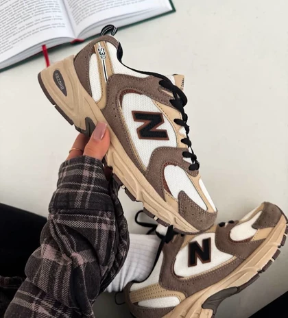 کتانی ویتنامی نیوبالانس 530 قهوه ایی New balance 530 Dark Mushroom
