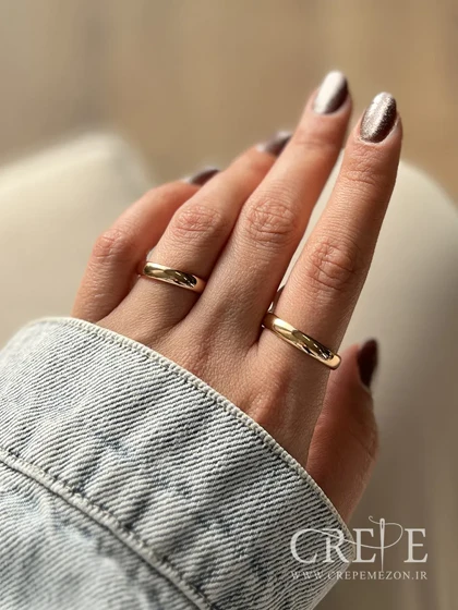رینگ ساده ژوپینگ طلایی