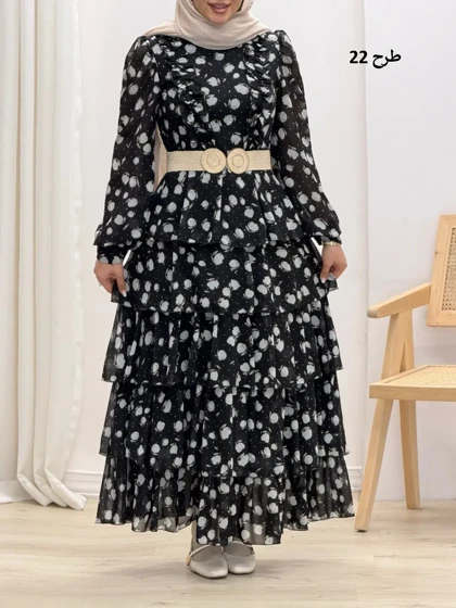 4241-پیراهن طبقه‌ای رز