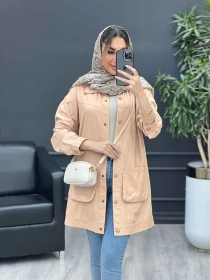 مانتو لینن رنگی سر شانه پاگن