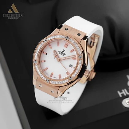 ساعت هوبلو سفید نگین‌دار Hublot Big Bang CDW 2