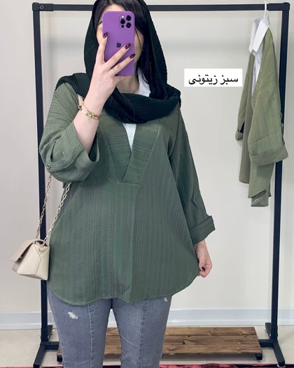 تونیک یقه دار کوک دوزی ساغر