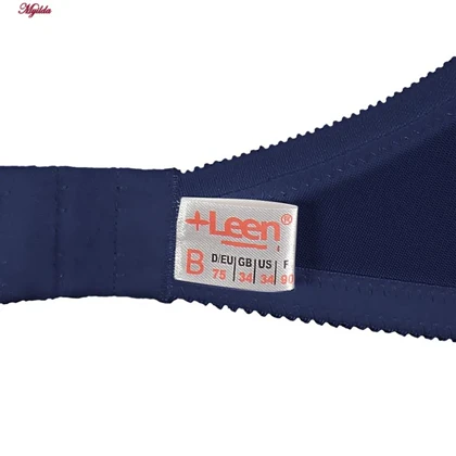 سوتین زنانه لین مدل پرسی فنردار پرلون آبی کد 4680-741