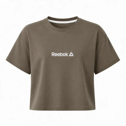 کراپ آستین کوتاه طرح Reebok