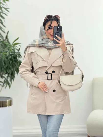 بارانی دو تکه جیب پیله