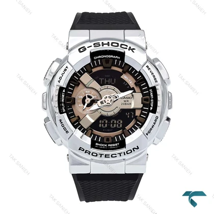 ساعت جی شاک GM-110H مردانه سیلور مشکی Casio-6017-G