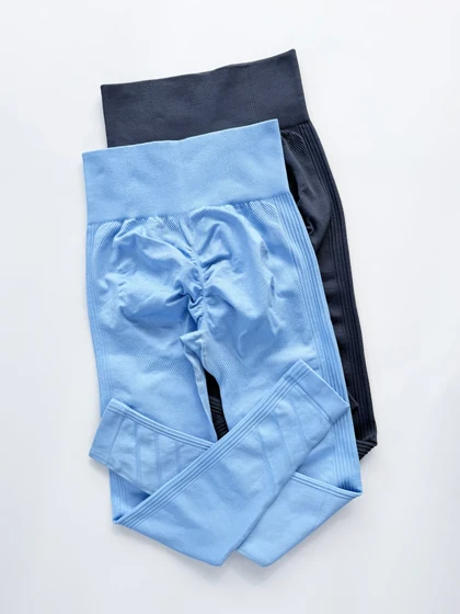 لگ ورزشی سیملس کبریتی پشت چروک کمر بافت