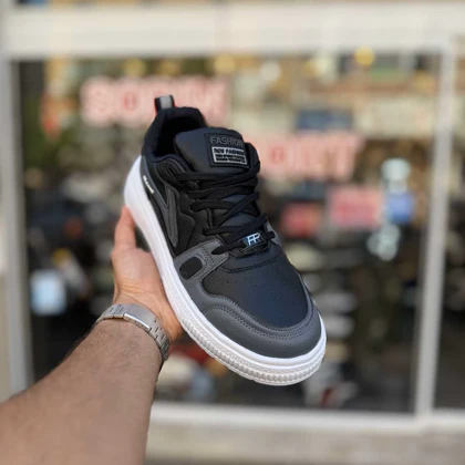 کتانی فشن مشکی طوسی کد 6148