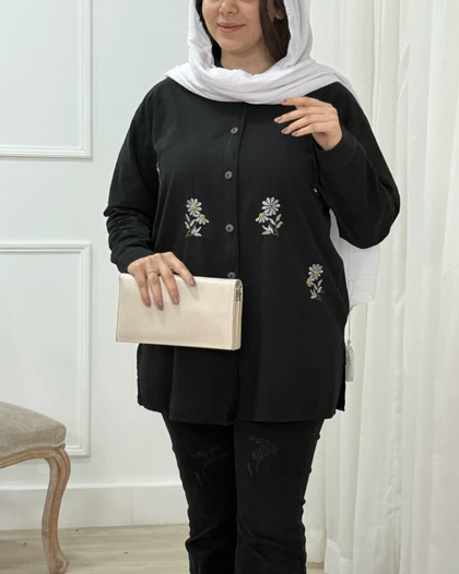 مانتو گلدوزی زنانه آرام کد محصول 1695