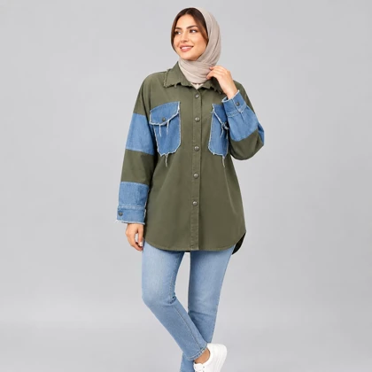 کت زنانه کتان و جین اسپرت کد 270