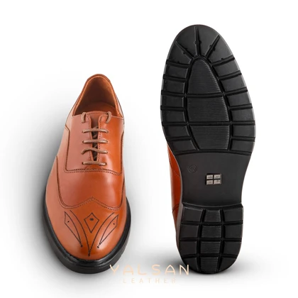 کفش رسمی چرم یلسان مردانه مدل نیوان کد 572-GN