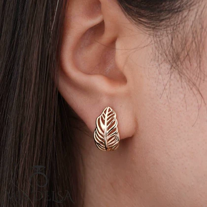 گوشواره برگ دار رزگلد ژوپینگ