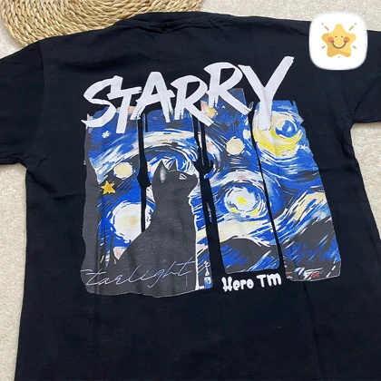 تیشرت مشکی پسرانه STARRY پنبه 7 تا 12 سال