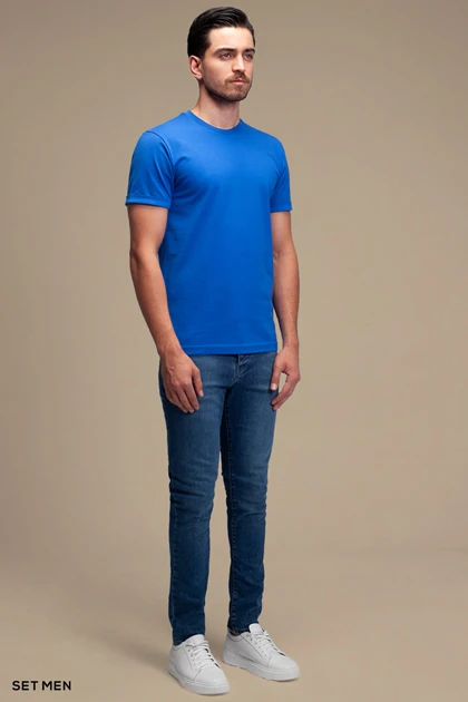 تیشرت مردانه یقه گرد آستین کوتاه