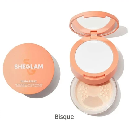 پودر فیکس دوکاره شیگلم SHEGLAM اصل مدل Insta-Ready