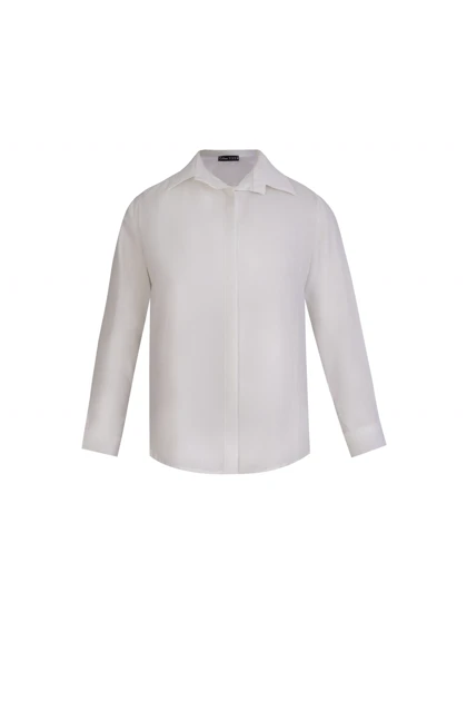 شومیز ساتن ژاکارت - 3152