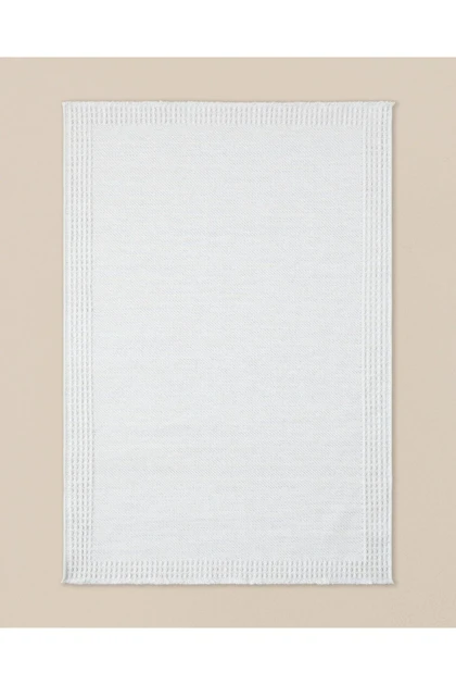 گلیم Pearly بافت دستگاهی English Home 120 × 180 - Ekru-Mavi-Turuncu