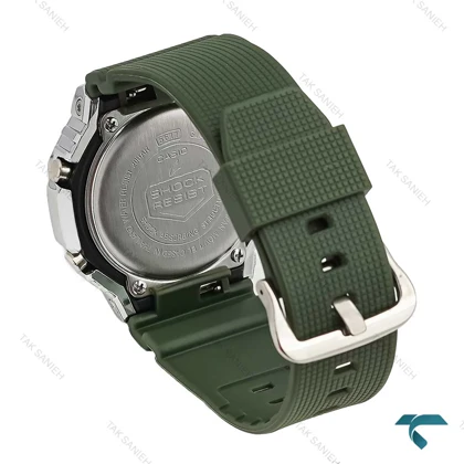 ساعت کاسیو جیشاک GM-2100 مردانه سیلور سبز Casio-7313-G