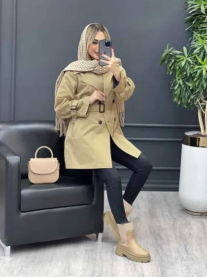 بارانی چهاردکمه سرشانه پاگن