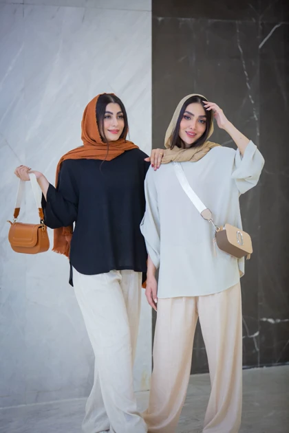 مانتو کنفی کراش یقه گرد