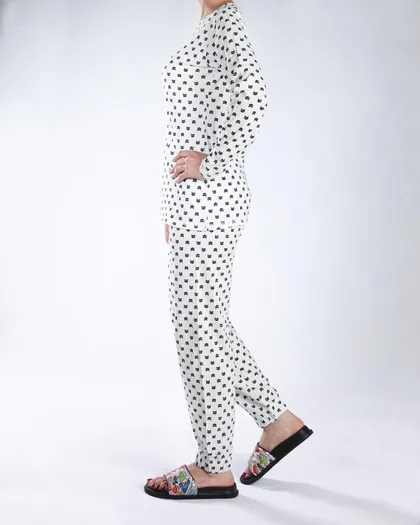 بلوز شلوار زنانه طرح گربه